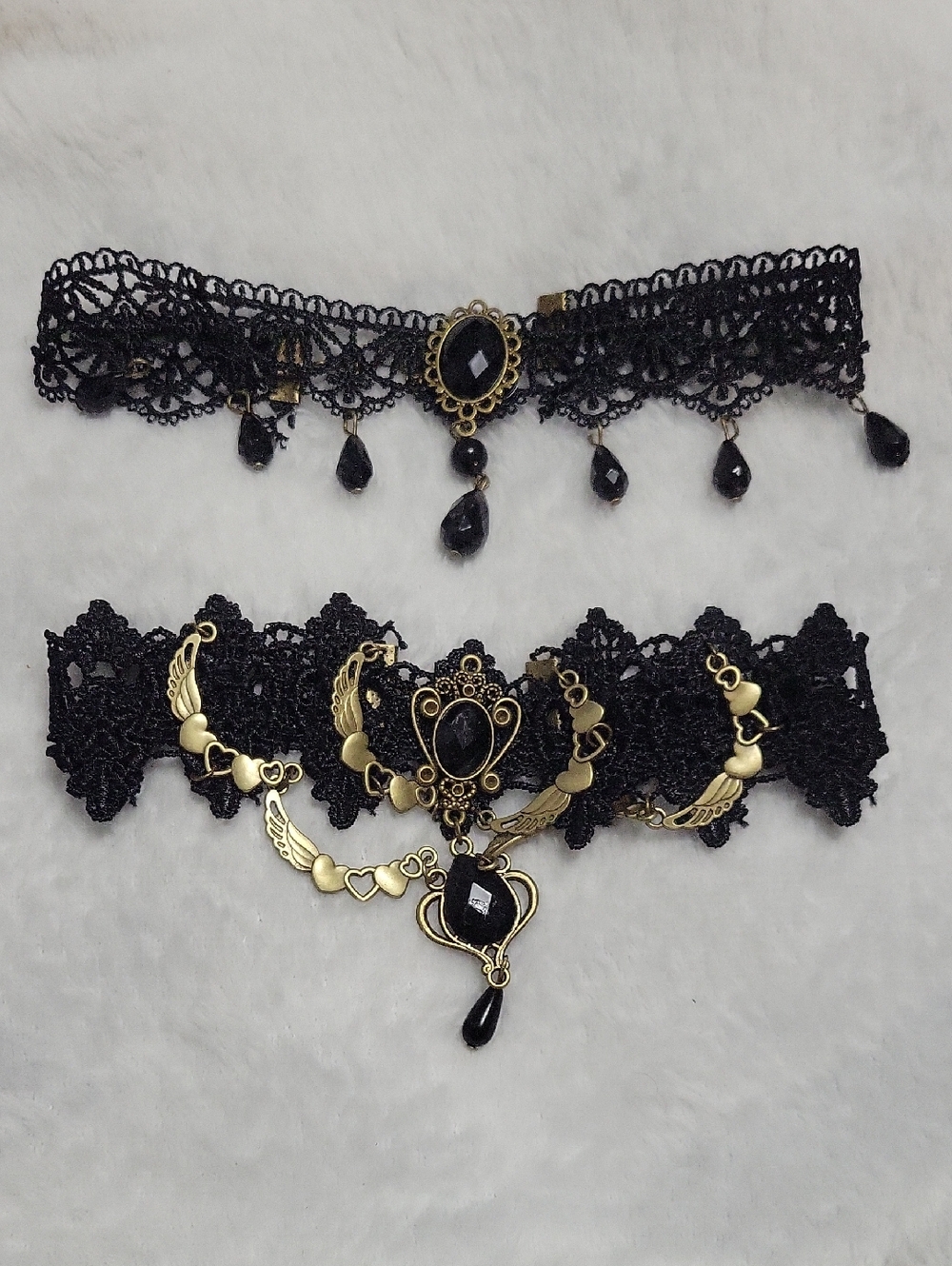 5/$20** 2x Black And Gold Colored Chokers